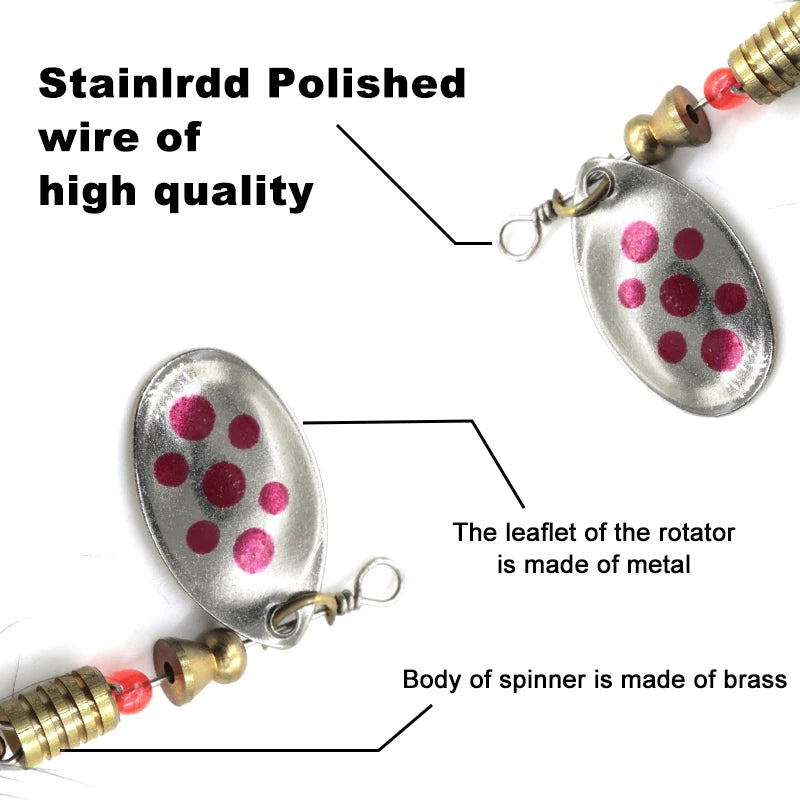 Metal Spoon Spinner Fishing Lure 10pcs Set Spoonbait Crankbaits Fishing Wobblers for Pike Crochet Kit Artificial Bait