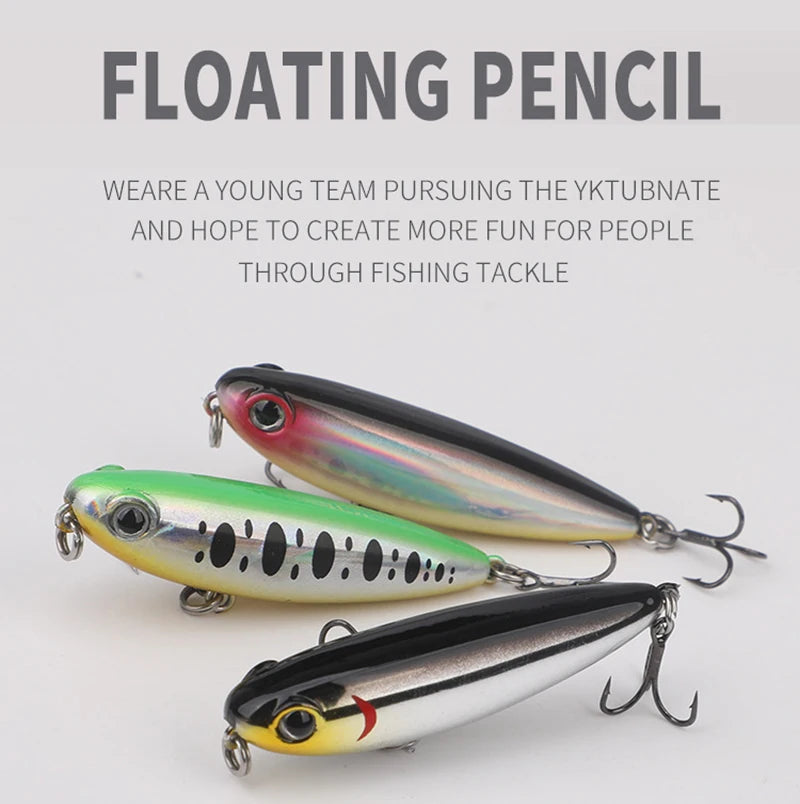 50mm 2.8g Testar Fishing Topwater Lure Surface Walk The Dog Wobblers Stickbait Floating Micro Pencil Walker for Bass Pike Trout