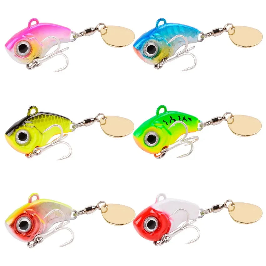 5Pcs/box Rotating Metal VIB vibration Bait Spinner Spoon Fishing Lures 5g-20g Jigs Trout Winter Fishing Hard Baits Tackle Pesca