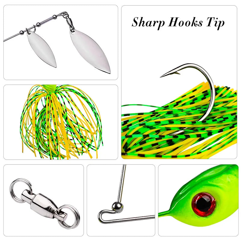 1pcs Spinner Bait 10G 14G Metal Lure Hard Fishing Lure Spinner Lure Spinnerbait Pike Swivel Fish Tackle Wobbler Fishing