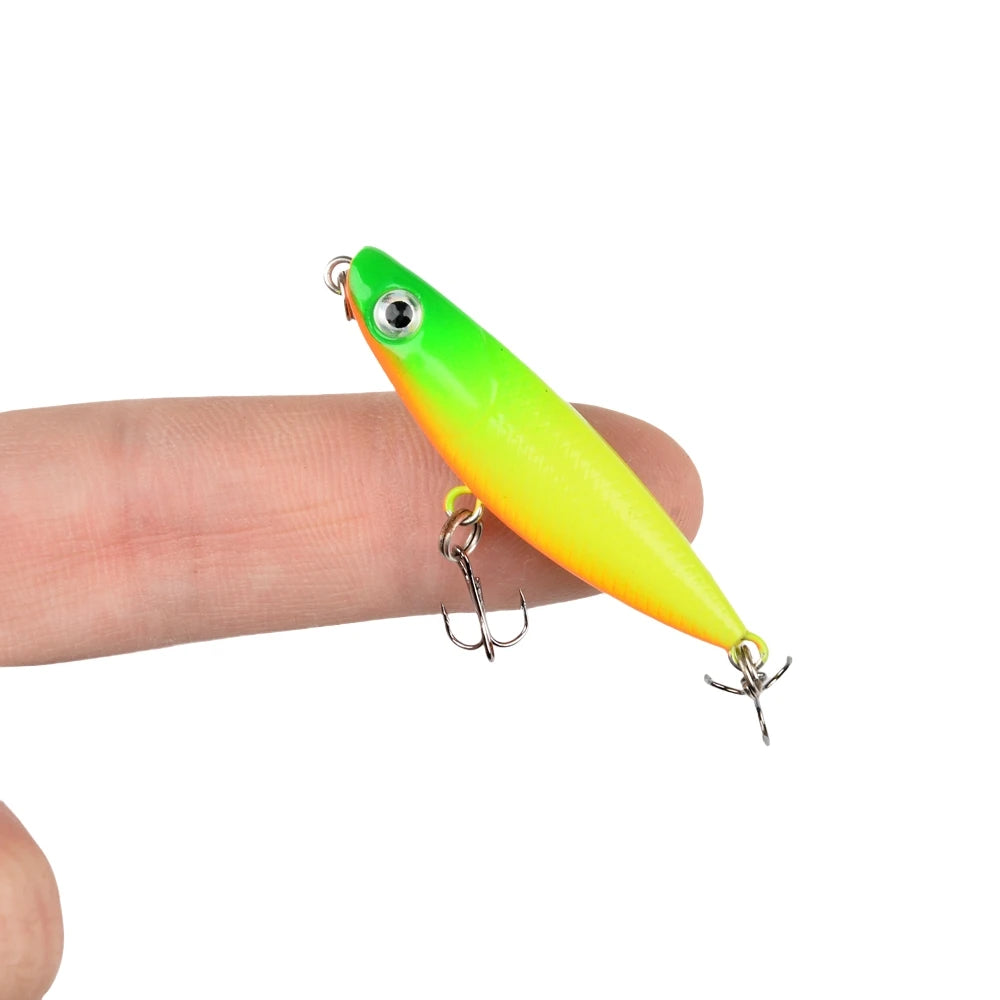 1PCS 1.8g Mini Floating Pencil Fishing Lures Top Water Dogs Hard Lure Baits Wobbler Artificial Hard Bait Pesca Fishing bait 