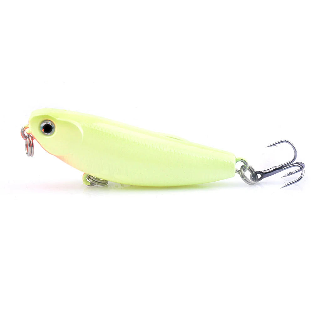 1Pc Top Water Pencil Fishing Lure 5.7cm 4.8g Floating Dog Walking Wobblers Tackle Artificial Hard Bait With 10# Hooks For Bass