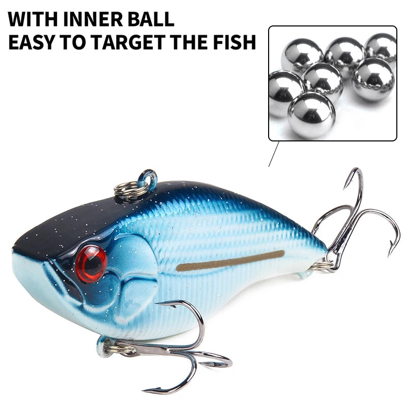 YUCONG 1PC VIB Fishing Lure 7cm-18.5g Sinking Hard Bait Shore Trolling Wobbler Vibraton Swimbait Noisy Jerkbait Bass Pesca Isca