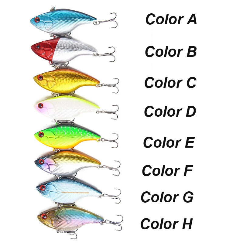 YUCONG 1PC VIB Fishing Lure 7cm-18.5g Sinking Hard Bait Shore Trolling Wobbler Vibraton Swimbait Noisy Jerkbait Bass Pesca Isca