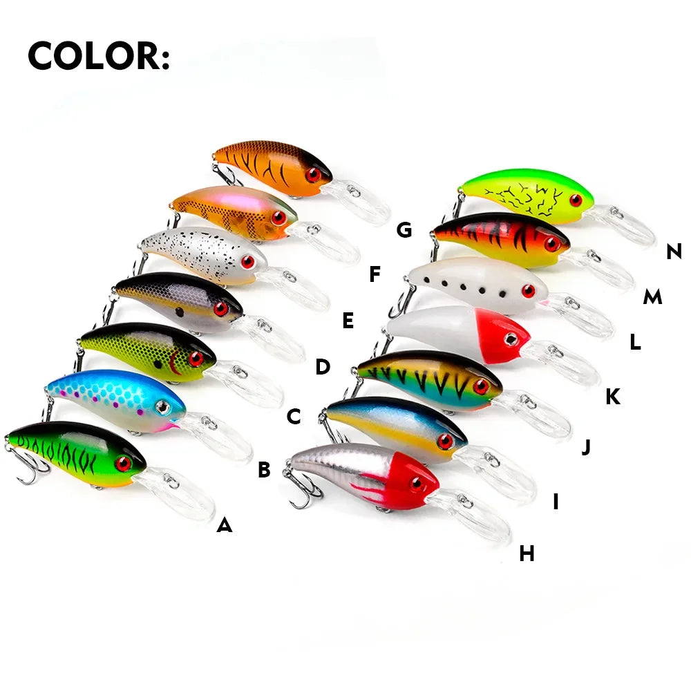 1Pcs Crank Fishing Lures 10mm 14g Floating Artificial Hard Bait Lures Tackle Bass Pike Fishing Tackle Wobblers Pesca Crankbait