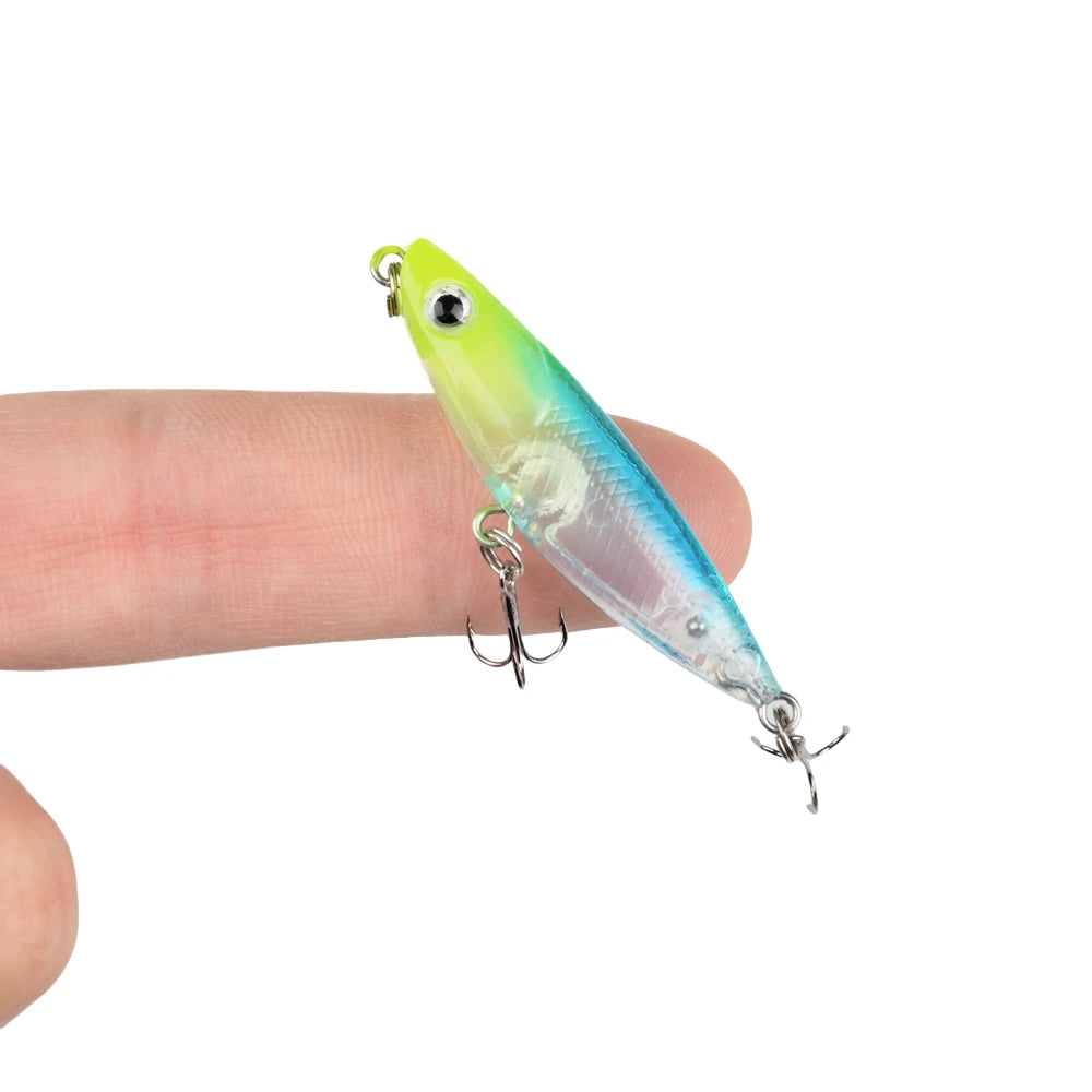 1PCS 1.8g Mini Floating Pencil Fishing Lures Top Water Dogs Hard Lure Baits Wobbler Artificial Hard Bait Pesca Fishing bait 