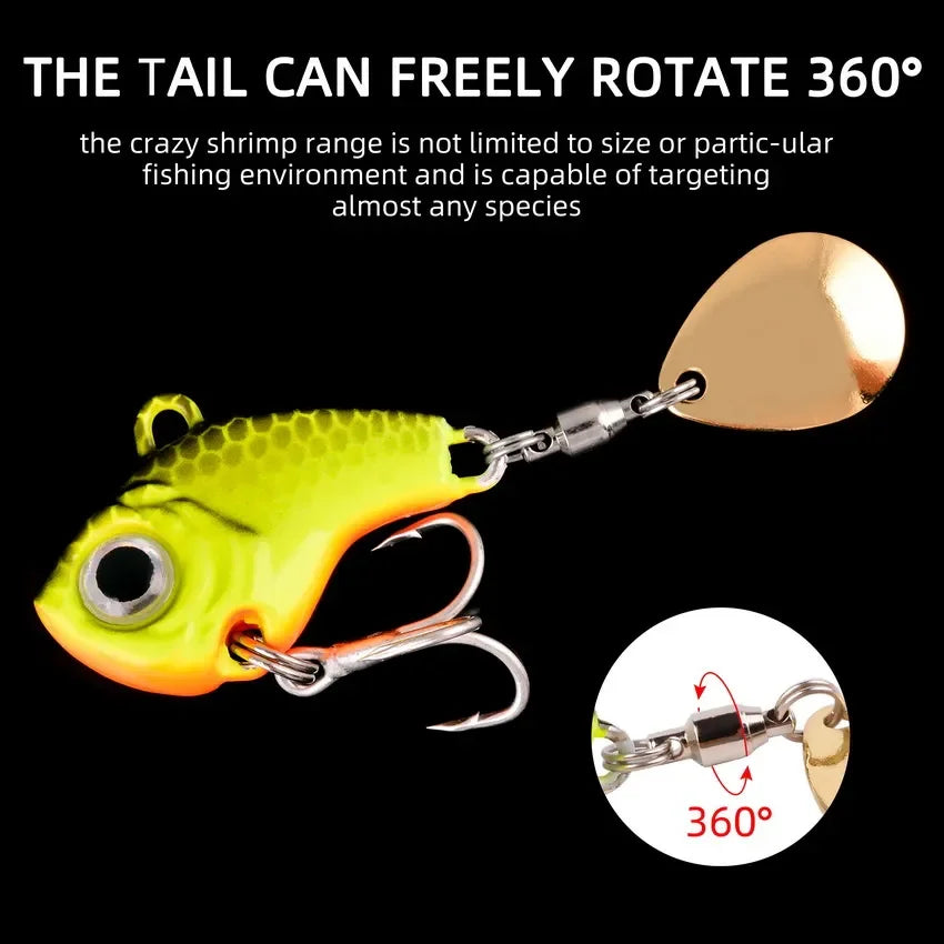 5Pcs/box Rotating Metal VIB vibration Bait Spinner Spoon Fishing Lures 5g-20g Jigs Trout Winter Fishing Hard Baits Tackle Pesca