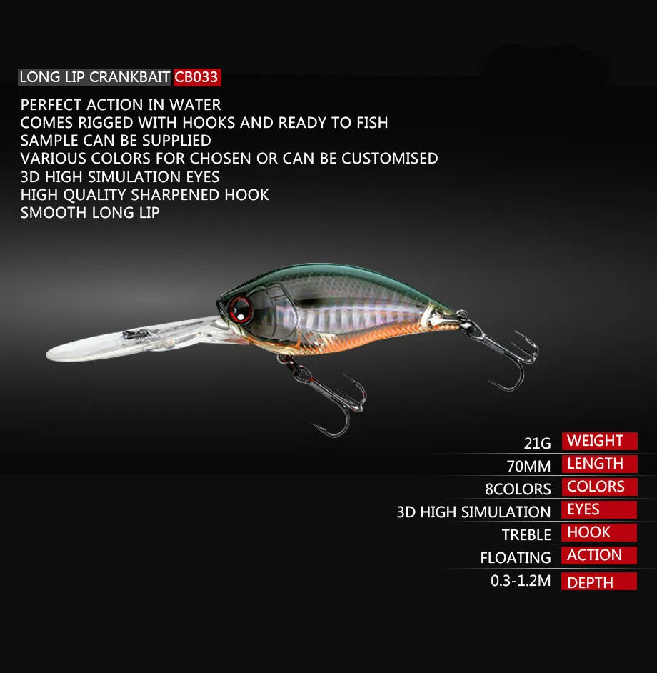 2023 Crankbait Fishing Lure Rock Bait Weights 11.4cm 21g Trolling  Saltwater Lures Whoppers Trolling Lure Crank Bait Fake Fish