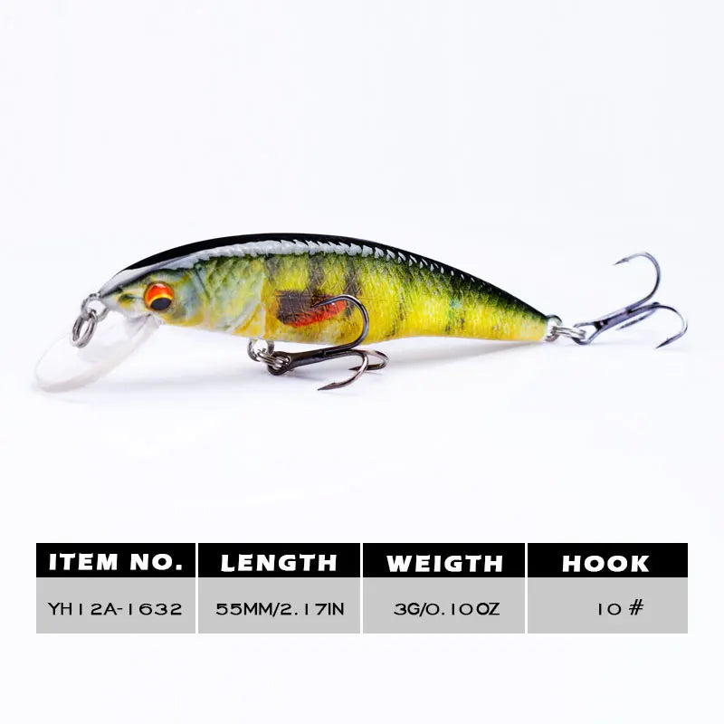 Agoie 55mm/3g Fishing Lure Quality Mini Minnow Lure Plastic Hard Bait Pesca Artificial Pike Wobblers Crankbait Fishing Bait