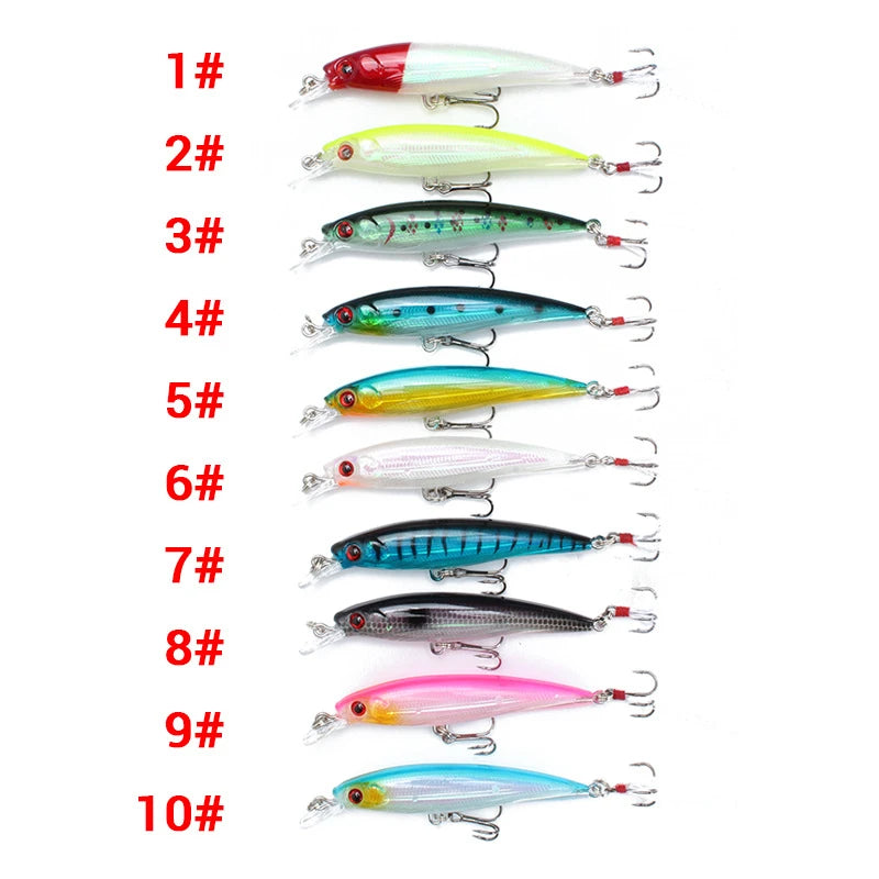 1Pcs sinking Fishing Lure Wobbler 8.5cm 7.2g Minnow Artificial Laser Hard Bait 3D Eyes bass Carp Fishing Crankbait Tackle