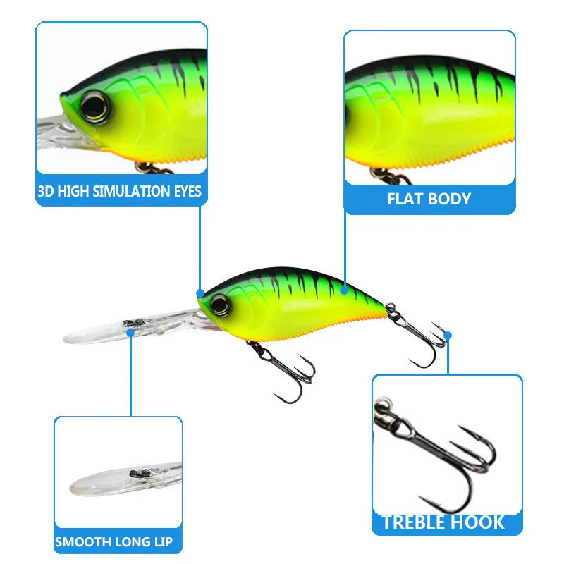 2023 Crankbait Fishing Lure Rock Bait Weights 11.4cm 21g Trolling  Saltwater Lures Whoppers Trolling Lure Crank Bait Fake Fish