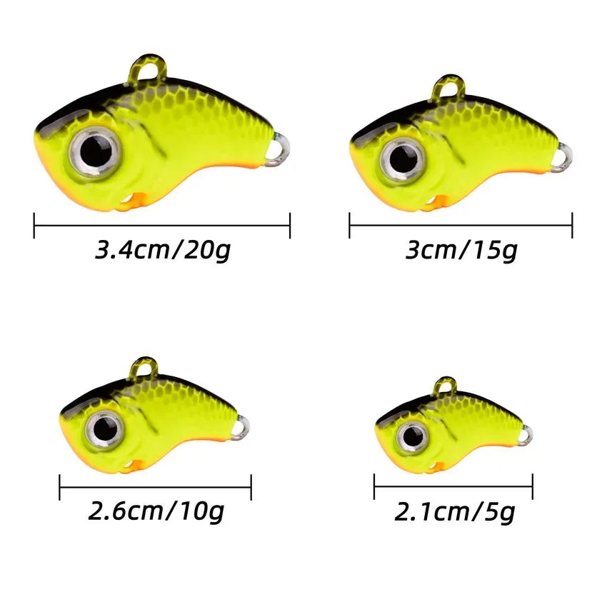 5Pcs/box Rotating Metal VIB vibration Bait Spinner Spoon Fishing Lures 5g-20g Jigs Trout Winter Fishing Hard Baits Tackle Pesca