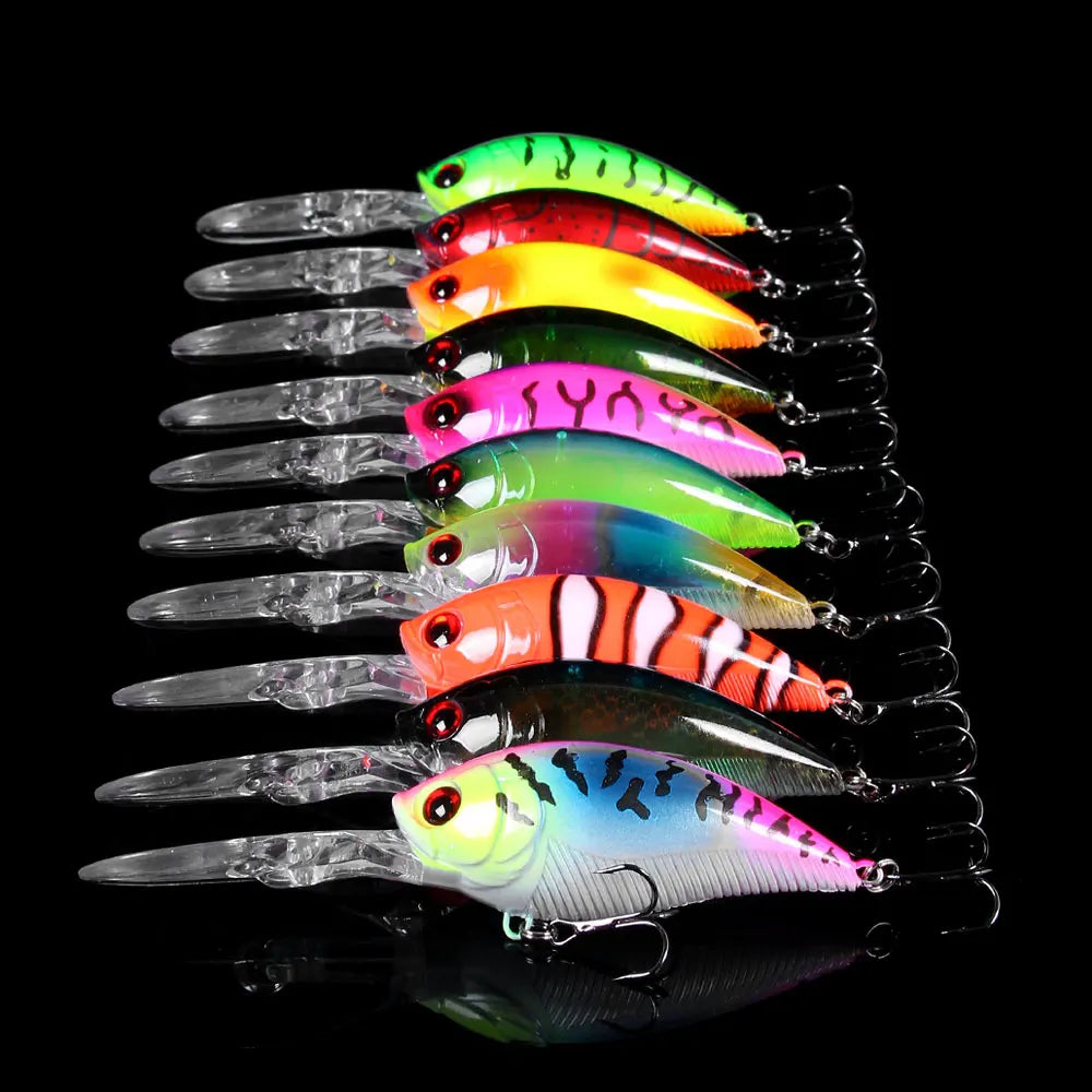 Hengjia 12.5cm 20.5g Crankbait leurre Fishing Lure Pike Carp Fishing Artificial Hard Bait Wobbler Crankbait Fishing Tackle