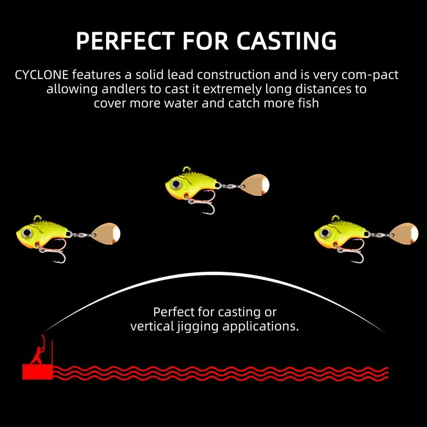 5Pcs/box Rotating Metal VIB vibration Bait Spinner Spoon Fishing Lures 5g-20g Jigs Trout Winter Fishing Hard Baits Tackle Pesca