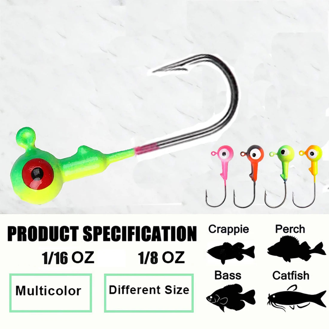 25Pcs Tube Jig Heads Crappie jig Octopus Skirts tube bait Fishing Lure Gear artificial baits Saltwater Panfish Bass Fishing jig