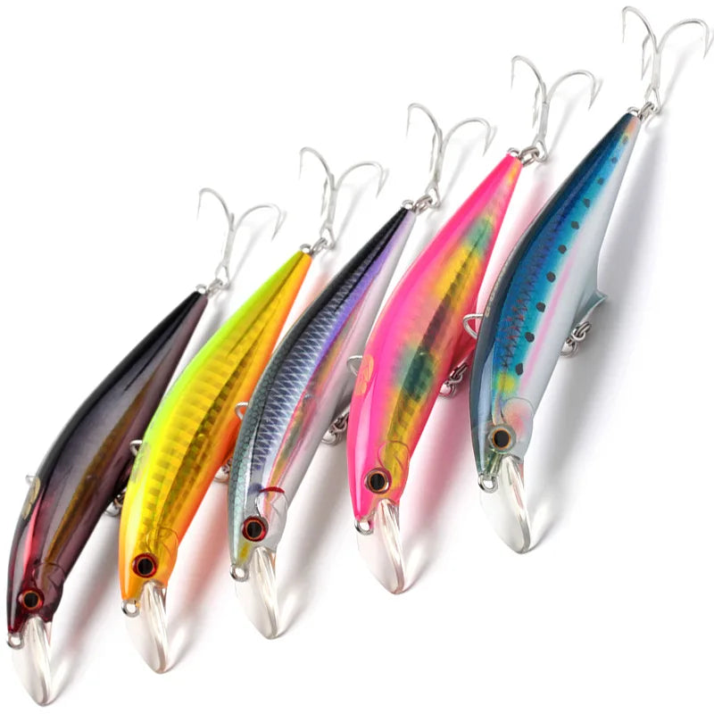 New 45g 120mm Minnow Sinking Fishing Lure Hard Plastic Trout Lure Artificial Bait Pesca Wobbler Fishing for pike bass Crankbait