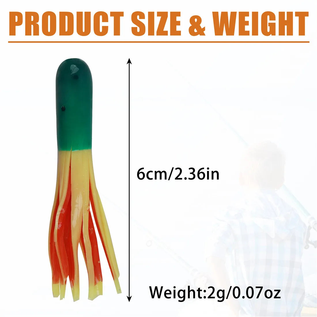 25Pcs Tube Jig Heads Crappie jig Octopus Skirts tube bait Fishing Lure Gear artificial baits Saltwater Panfish Bass Fishing jig