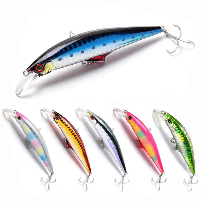 New 45g 120mm Minnow Sinking Fishing Lure Hard Plastic Trout Lure Artificial Bait Pesca Wobbler Fishing for pike bass Crankbait