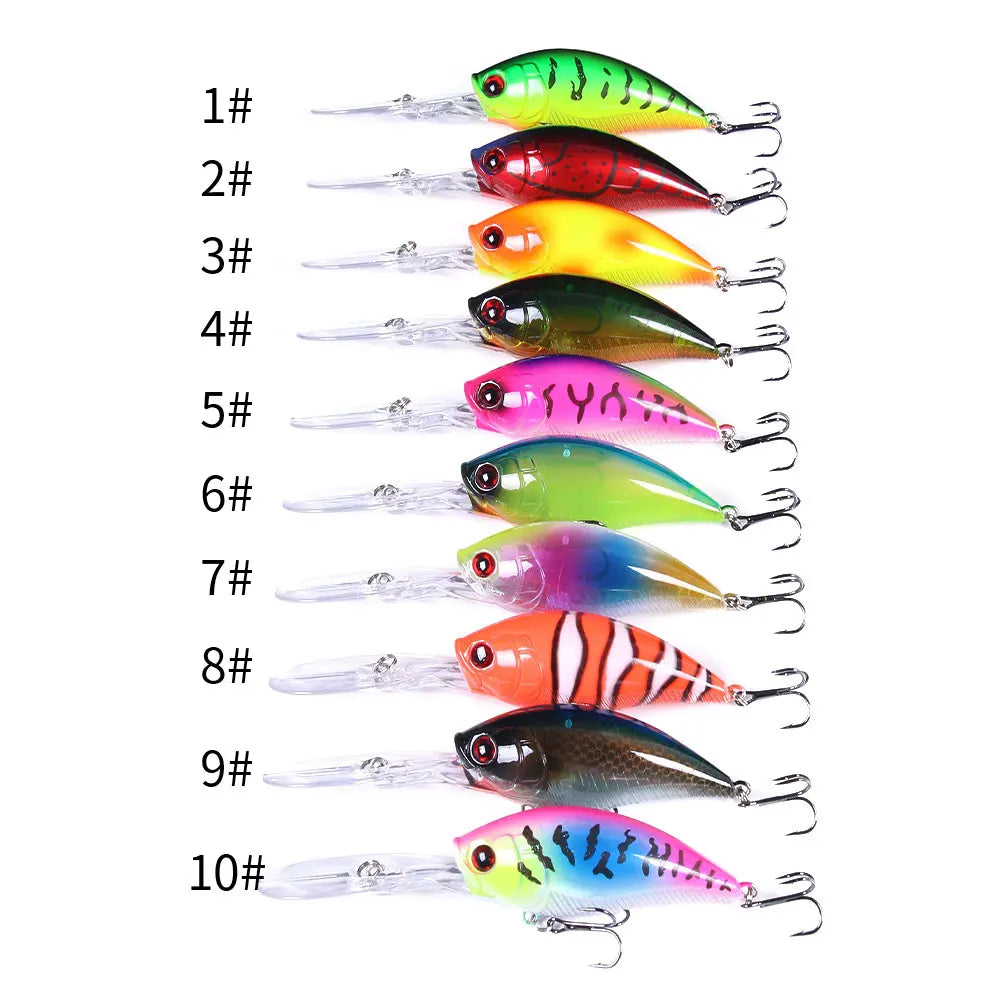 Hengjia 12.5cm 20.5g Crankbait leurre Fishing Lure Pike Carp Fishing Artificial Hard Bait Wobbler Crankbait Fishing Tackle